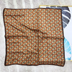 WovenHarmony Herringbone Weave Small Square Scarf