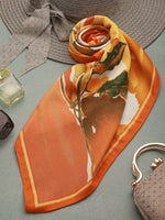 CrossKulture -WovenGrace Herringbone Weave Small Square Scarf round view