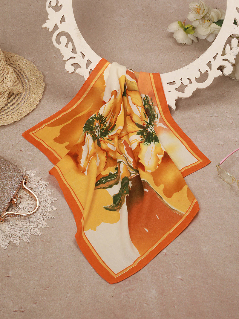 WovenGrace Herringbone Weave Small Square Scarf