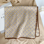 WovenElegance Herringbone Weave Small Square Scarf