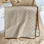 CrossKulture - WovenElegance Herringbone Weave Small Square Scarf front folded view
