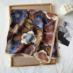 WovenWhispers Herringbone Weave Small Square Scarf