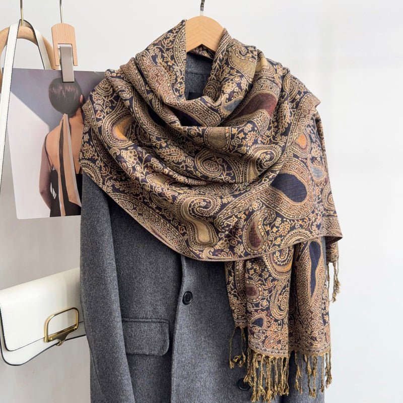 CrossKulture - PaisleyWeave lightweight modal scarf hanger view