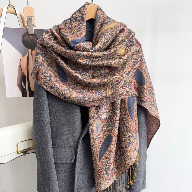CrossKulture - PaisleyVine lightweight modal scarf hanger view