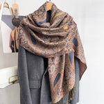 CrossKulture - PaisleyVine lightweight modal scarf hanger view