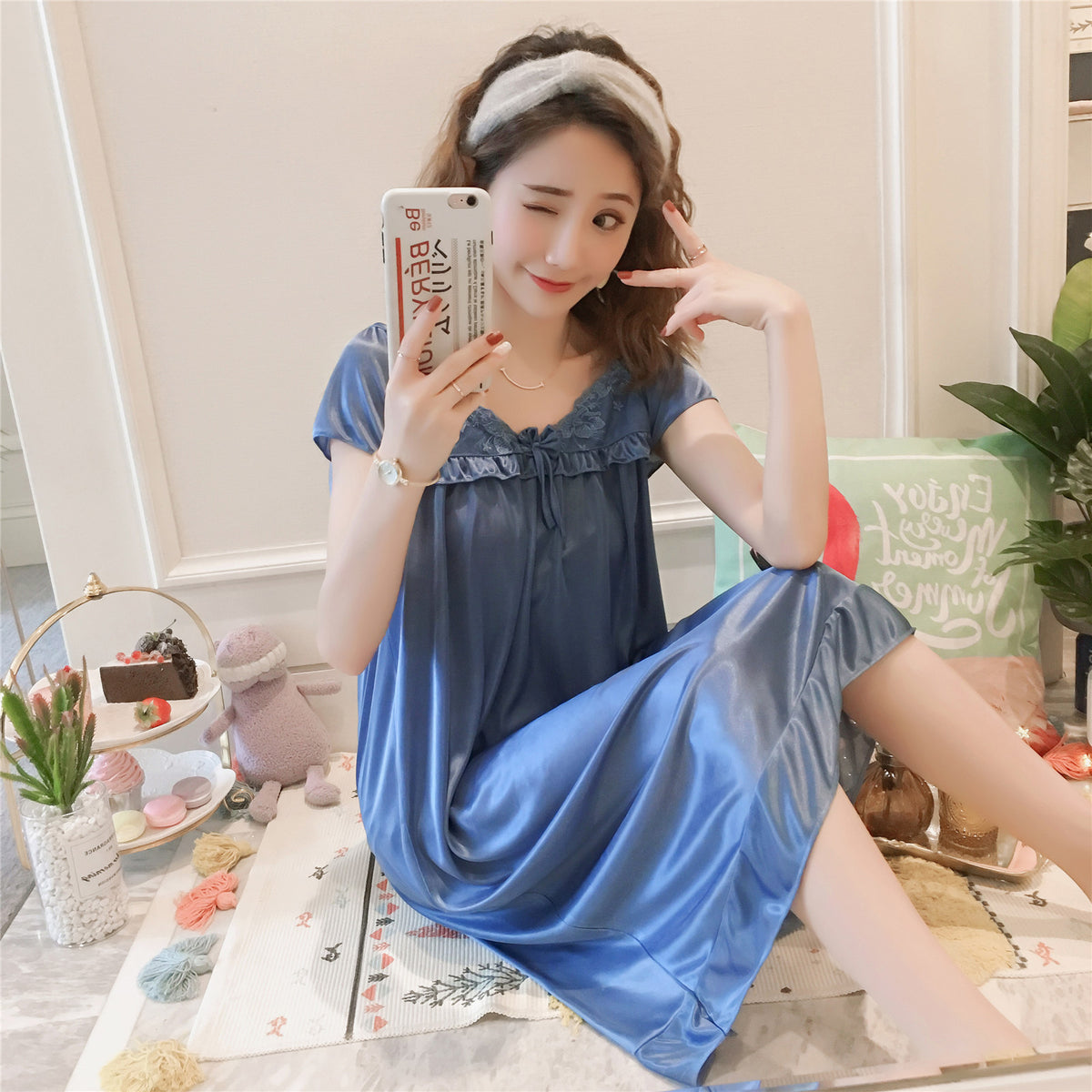 NightfallGlow Satin Nightwear