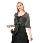 CrossKulture - SilverShadow shimmer stole side model view