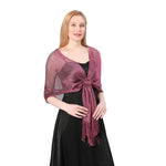 CrossKulture - BlushRadiance shimmer stole side model view