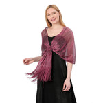 CrossKulture - BlushRadiance shimmer stole side model view
