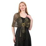 CrossKulture - NightfallLuxe shimmer stole front model view
