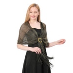 CrossKulture - NightfallLuxe shimmer stole side model view