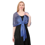 CrossKulture - OceanGleam shimmer stole front model view