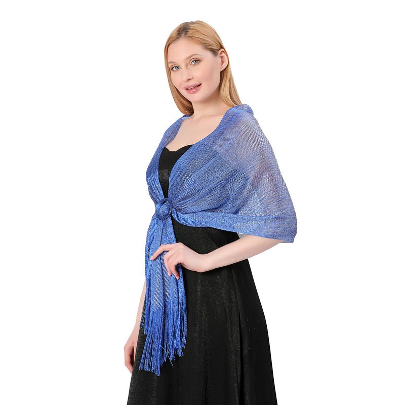 CrossKulture - OceanGleam shimmer stole side model view