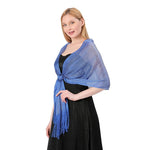 CrossKulture - OceanGleam shimmer stole side model view