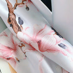 CrossKulture - DivineZion Long Satin Scarf Grey Pink fabric detailing view