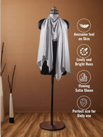 CrossKulture - SilverStreak Long Satin Scarf Silver infographic image