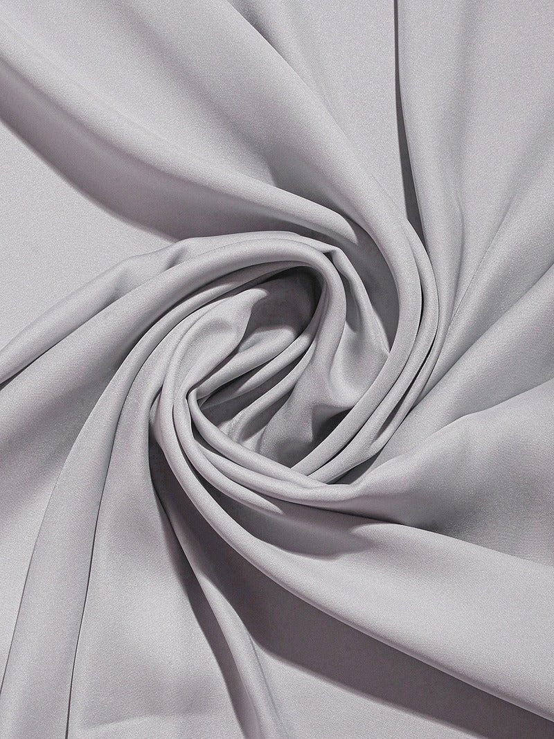 CrossKulture - SilverStreak Long Satin Scarf Silver fabric detailing view