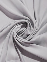 CrossKulture - SilverStreak Long Satin Scarf Silver fabric detailing view