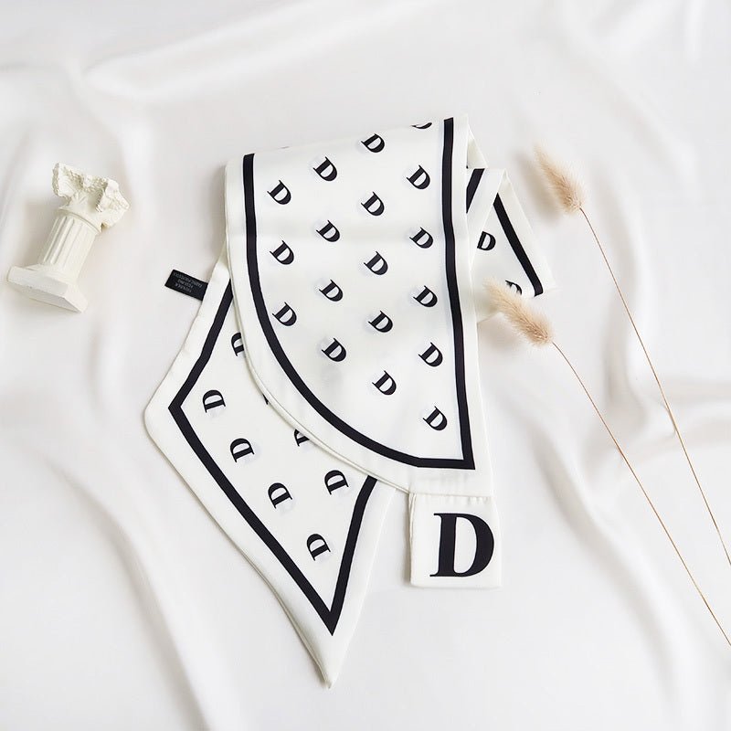 CrossKulture - DesirableD Satin Neck Scarf White front open view