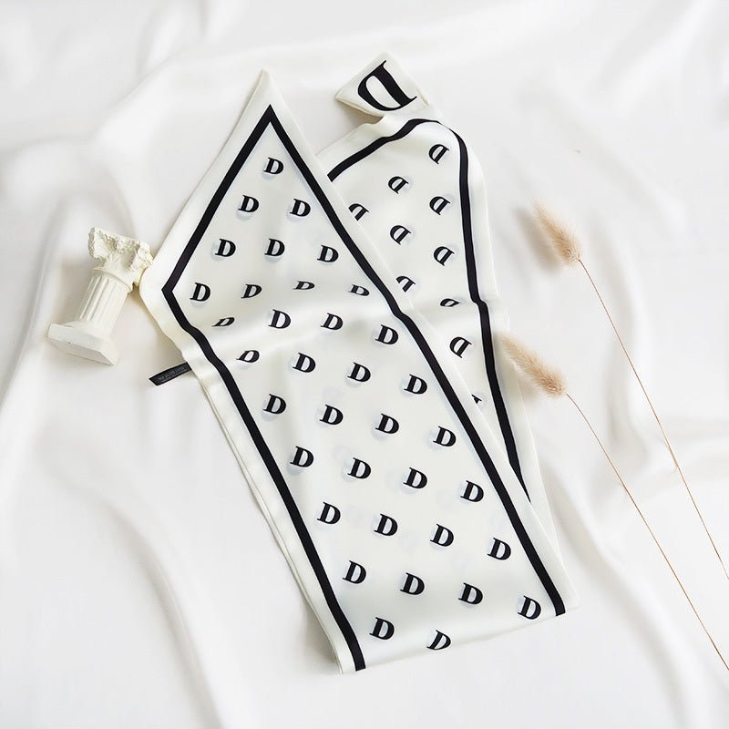 CrossKulture - DesirableD Satin Neck Scarf White back open view