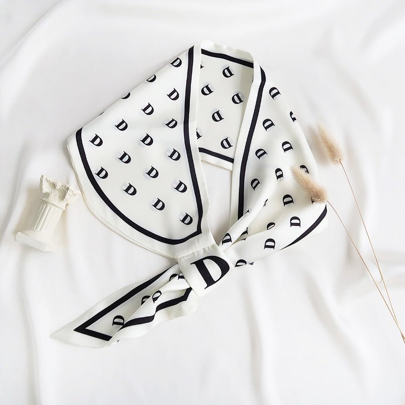 CrossKulture - DesirableD Satin Neck Scarf White front view