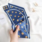 CrossKulture - ElectricLemonade Satin Neck Scarf Blue open view