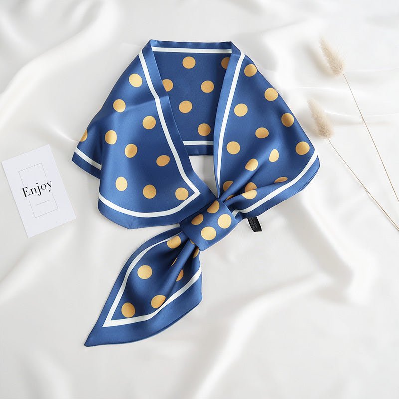CrossKulture - ElectricLemonade Satin Neck Scarf Blue knot style view
