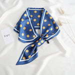 CrossKulture - ElectricLemonade Satin Neck Scarf Blue knot style view