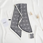 CrossKulture - IvoryEclipse Satin Neck Scarf Black open view