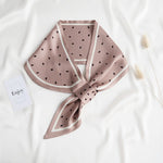 CrossKulture - ChampagneSprinkle Satin Neck Scarf Pink knot style view