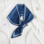 SaphireGrace Satin Neck Scarf Blue