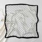 CrossKulture - DMazed Small Square Satin Scarf White full front view