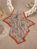 CrossKulture - CocoaBliss Small Square Satin Scarf Brown flare view