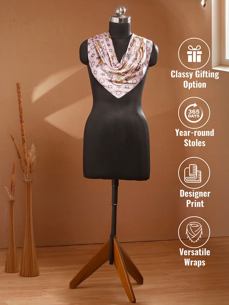 CrossKulture - SoftTruffle Small Square Satin Scarf infographic image