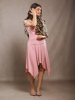 CrossKulture - AbstractPuzzle Viscose Cotton Scarf Brown model front view