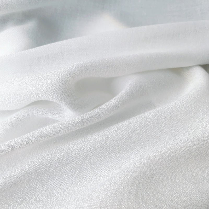 CrossKulture - WhiteDove Viscose Cotton Scarf White fabric view