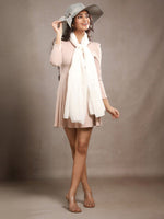 CrossKulture - WhiteDove Viscose Cotton Scarf White model front view