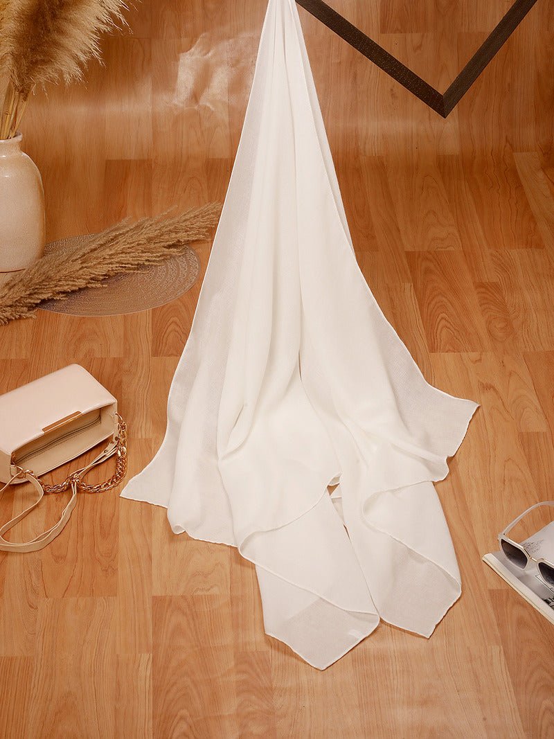 CrossKulture - WhiteDove Viscose Cotton Scarf White flare view
