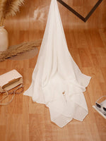 CrossKulture - WhiteDove Viscose Cotton Scarf White flare view