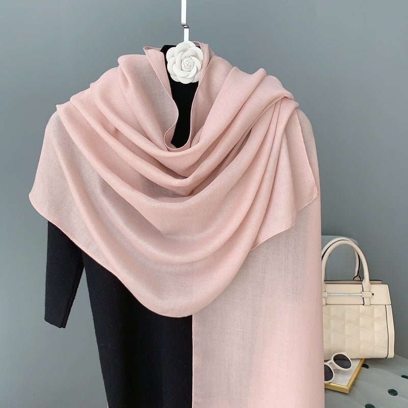 CrossKulture - SweetPink Viscose Cotton Scarf Pink hanging in hanger view