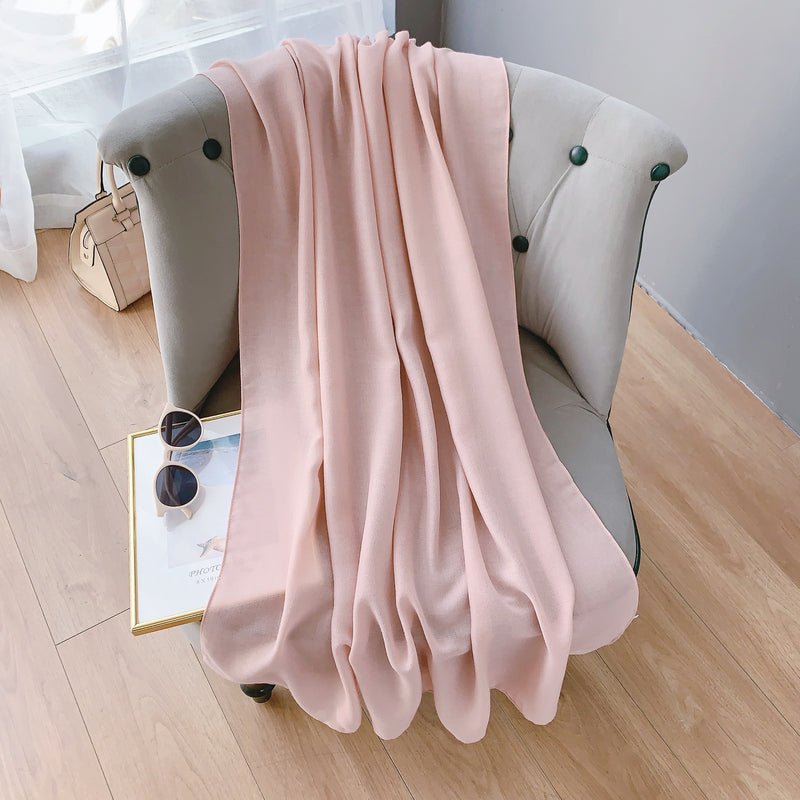 CrossKulture - SweetPink Viscose Cotton Scarf Pink on sofa view