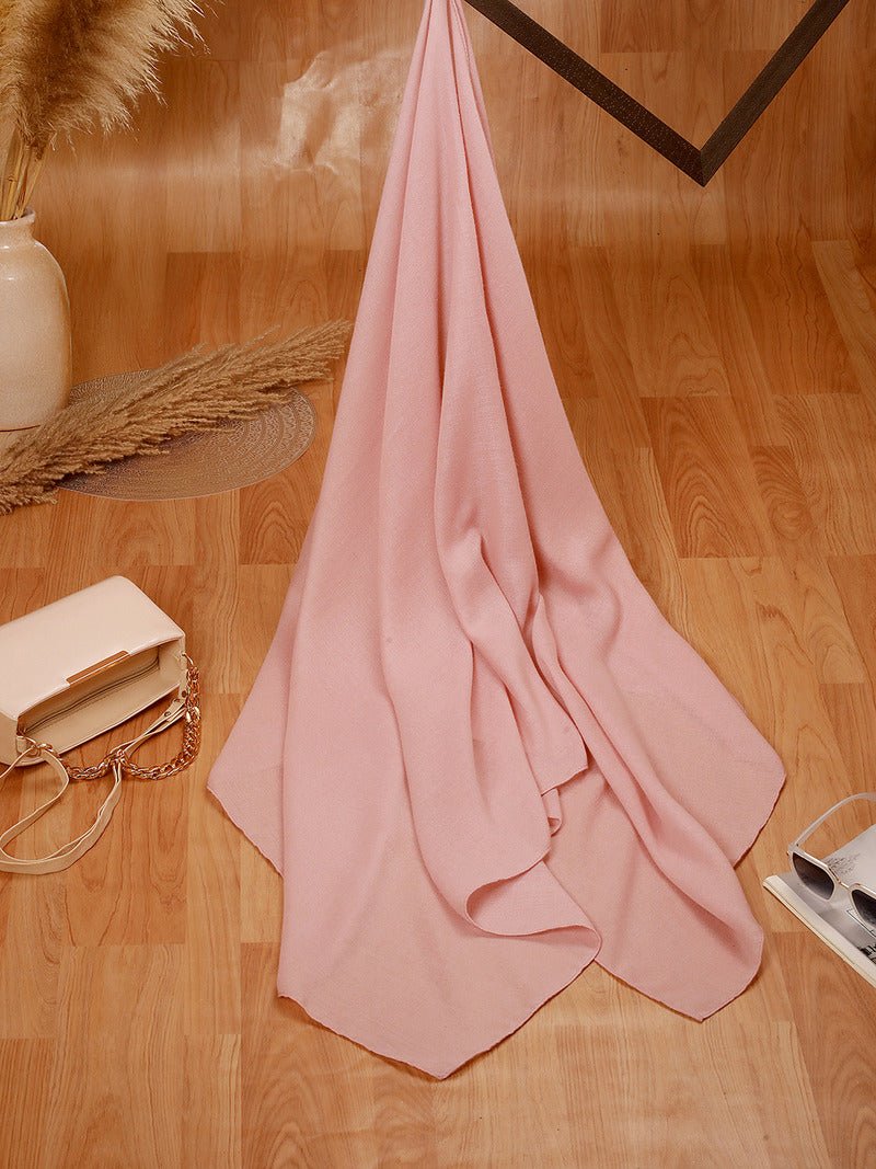 CrossKulture - SweetPink Viscose Cotton Scarf Pink flare view