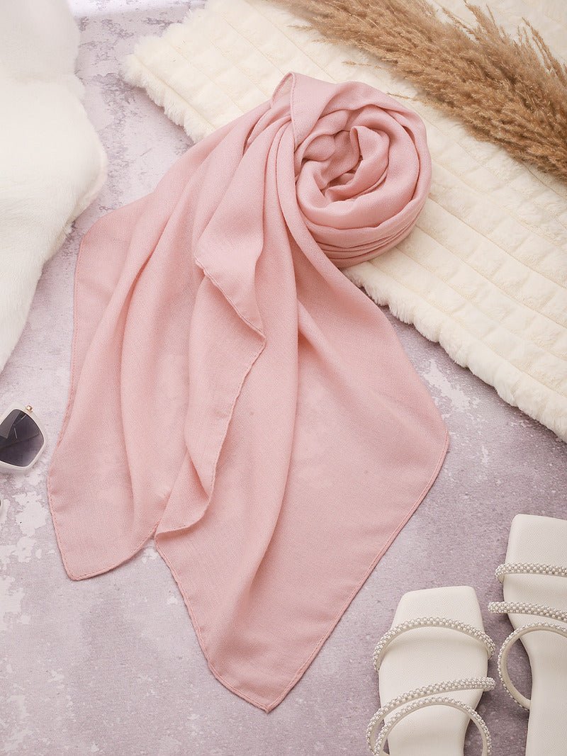 CrossKulture - SweetPink Viscose Cotton Scarf Pink hanging in round view