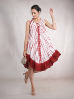 CrossKulture - RubyWave Tie-Dye Viscose Crepe Asymmetrical Dress front view