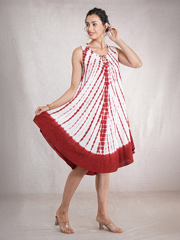 RubyWave - Tie-Dye Viscose Crepe Asymmetrical Dress