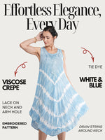 MorningDew - Tie-Dye Viscose Crepe Asymmetrical Dress