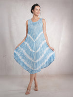 MorningDew - Tie-Dye Viscose Crepe Asymmetrical Dress