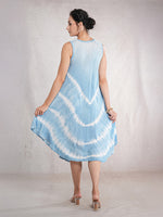MorningDew - Tie-Dye Viscose Crepe Asymmetrical Dress