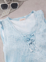 MorningDew - Tie-Dye Viscose Crepe Asymmetrical Dress