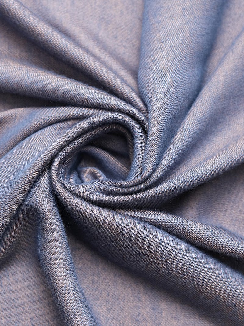 CrossKulture - DenimDriftwood Modal Reversible Stole Blue fabric detailing